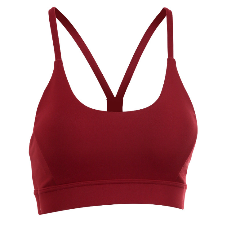 Back Mesh Triangle Push Up Yoga Bra